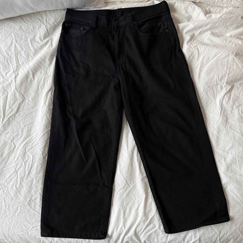 Black Muji Wide-Leg Pants